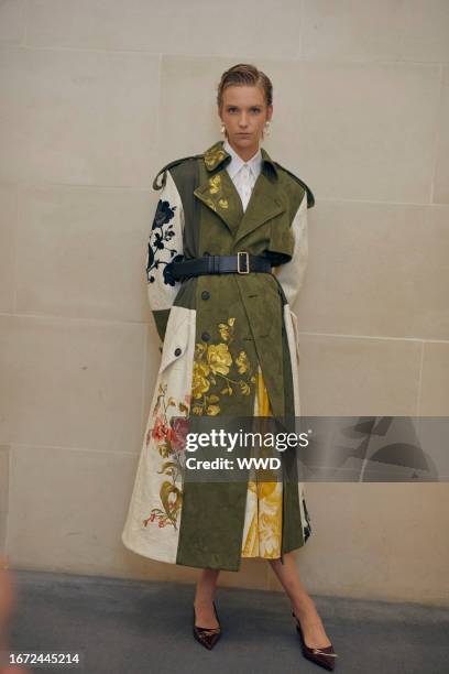 Backstage at the Erdem Spring 2024 Ready To Wear Fashion Show held at The British Museum on September 17, 2023 in London, England.