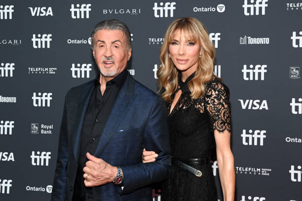 Sylvester Stallone and Jennifer Flavin attend Netflix's "Sly" world premiere during the Toronto International Film Festival at Roy Thomson Hall on...