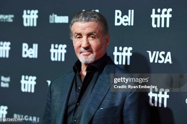 Sylvester Stallone attends Netflix's "Sly" world premiere during the Toronto International Film Festival at Roy Thomson Hall on September 16, 2023 in...