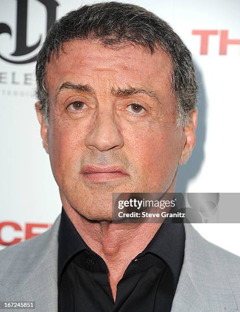 Sly Stallone arrives at the "The Iceman" - Los Angeles Premiere on April 22, 2013 in Hollywood, California.
