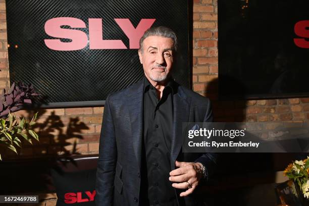 Sylvester Stallone attends Netflix's "Sly" world premiere during the Toronto International Film Festival at Roy Thomson Hall on September 16, 2023 in...