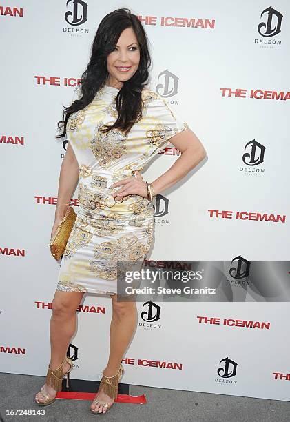 Christa Campbell arrives at the "The Iceman" - Los Angeles Premiere on April 22, 2013 in Hollywood, California.