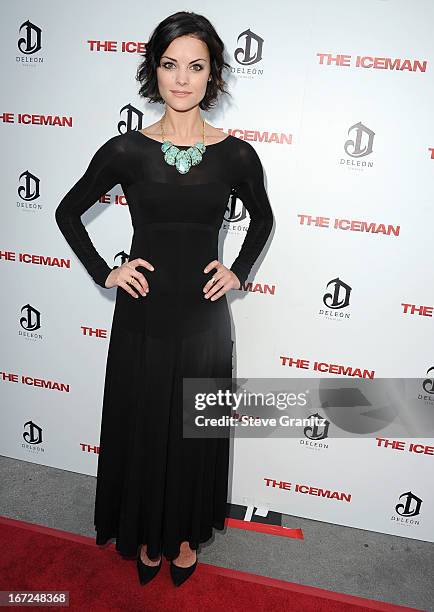 Jaimie Alexander arrives at the "The Iceman" - Los Angeles Premiere on April 22, 2013 in Hollywood, California.