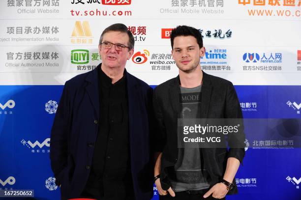 Director Mike Newell and actor Jeremy Irvine attend 'Great Expectations' press conference during the 3rd Beijing International Film Festival at China...