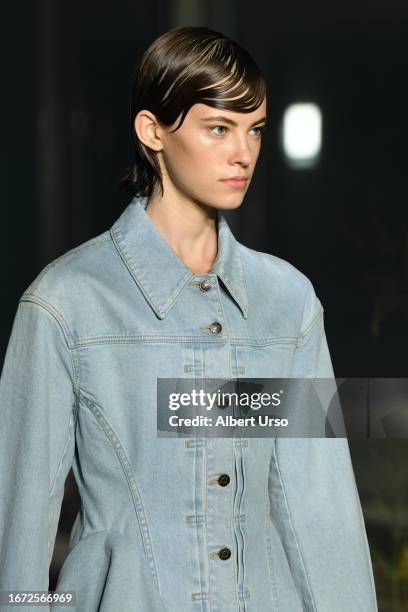 Model walks the runway at the Jason Wu Collection fashion show during New York Fashion Week The Shows on September 10, 2023 in New York City.