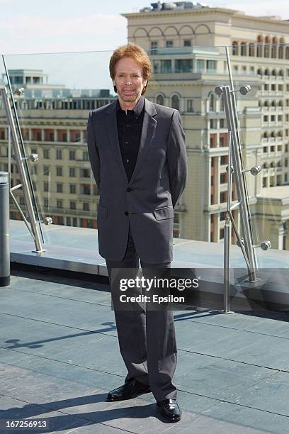 Producer Jerry Bruckheimer attends a photocall for Walt Disney Pictures' "Lone Ranger" at Ritz Carlton Hotel on April 2013 in Moscow, Russia. .