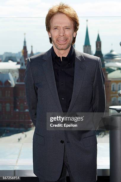 Producer Jerry Bruckheimer attends a photocall for Walt Disney Pictures' "Lone Ranger" at Ritz Carlton Hotel on April 2013 in Moscow, Russia. .