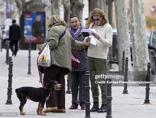 Alejandra Rojas and her mother Countess of Montarco, Charo Palacios are seen on April 22, 2013 in Madrid, Spain.