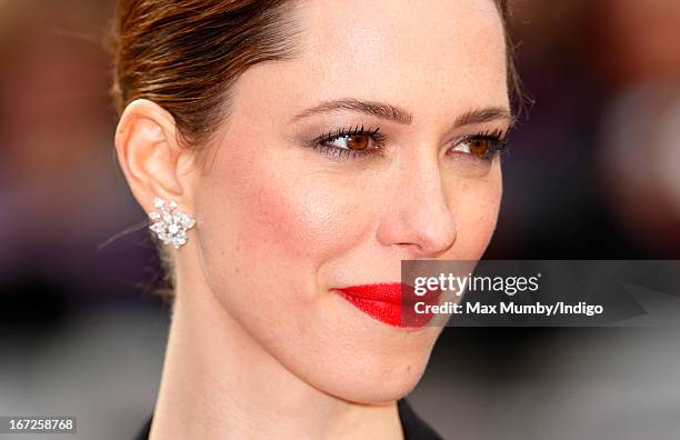 Rebecca Hall attends a special screening of 'Iron Man 3' at Odeon Leicester Square on April 18, 2013 in London, England.