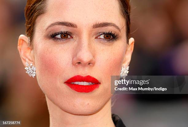 Rebecca Hall attends a special screening of 'Iron Man 3' at Odeon Leicester Square on April 18, 2013 in London, England.