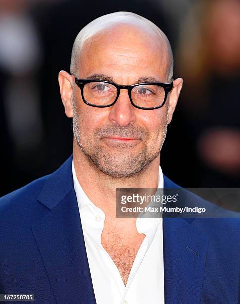 Stanley Tucci attends a special screening of 'Iron Man 3' at Odeon Leicester Square on April 18, 2013 in London, England.