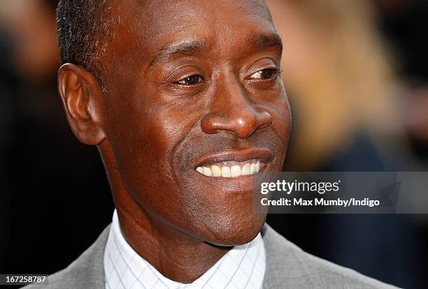 Don Cheadle attends a special screening of 'Iron Man 3' at Odeon Leicester Square on April 18, 2013 in London, England.