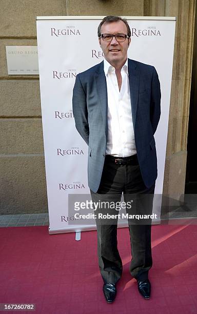 Writer Andrew Morton poses during Sant Jordi day celebrations on April 23, 2013 in Barcelona, Spain. Sant Jordi is a Catalan holiday and is similiar...