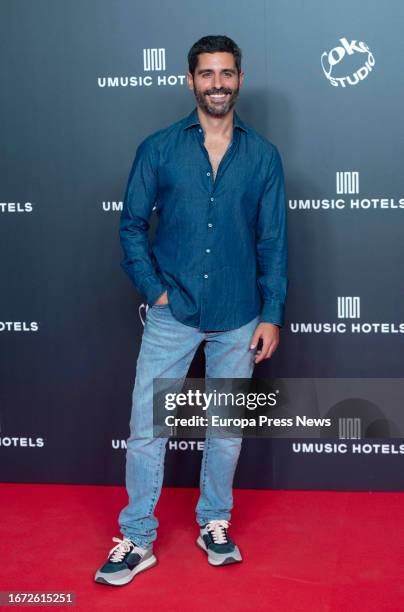 The actor Miguel Diosdado during the photocall of the inauguration of UMusic Hotel Madrid, on September 10 in Madrid . UMusic Hotel Madrid bursts...