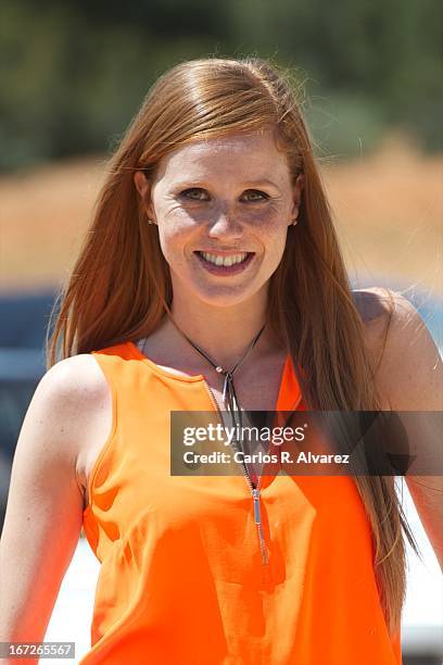 Spanish actress Maria Castro attends the "Combustion" photocall on April 23, 2013 in Belmonte de Tajo, near of Madrid, Spain.