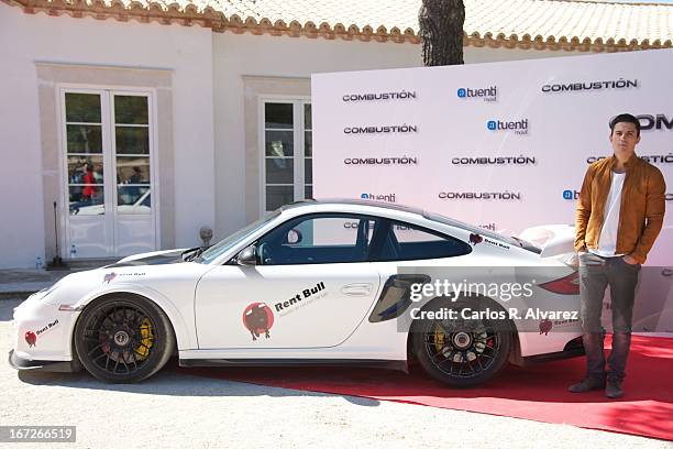 Spanish actor Alex Gonzalez attends the "Combustion" photocall on April 23, 2013 in Belmonte de Tajo, near of Madrid, Spain.