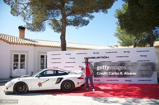 Musician Carlos Jean attends the "Combustion" photocall on April 23, 2013 in Belmonte de Tajo, near of Madrid, Spain.