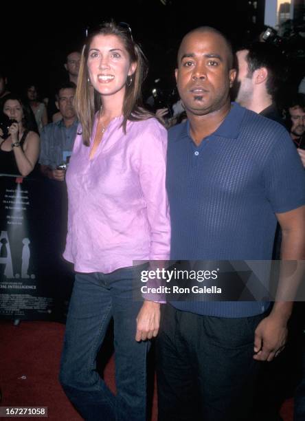 Singer Darius Rucker of Hootie & the Blowfish and wife Beth Leonard attend the "A.I. Artificial Intelligence" New York City Premiere on June 26, 2001...