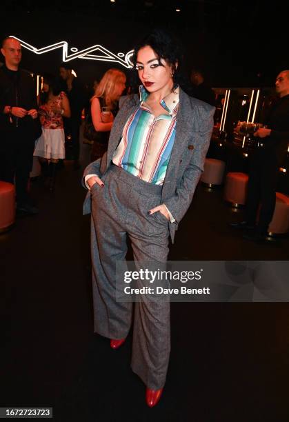 Charli XCX attends MAC Cosmetics' 'The Face Show during London Fashion Week September 2023 at Outernet London on September 17, 2023 in London,...