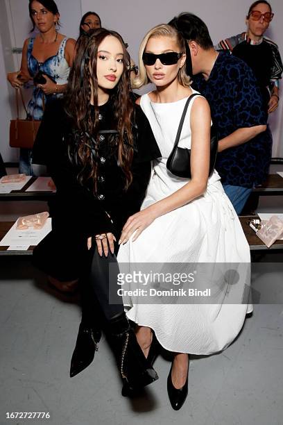 Faouzia and Elsa Hosk attend the Adeam show during New York Fashion Week: The Shows at 548 West 22nd Street on September 10, 2023 in New York City.