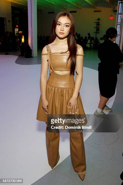 Anna Cathcart attends the Adeam show during New York Fashion Week: The Shows at 548 West 22nd Street on September 10, 2023 in New York City.