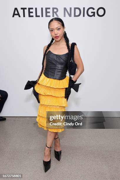 Nava Rose attends the N.Digo fashion show during New York Fashion Week The Shows at Mezzanine at Spring Studios on September 10, 2023 in New York...