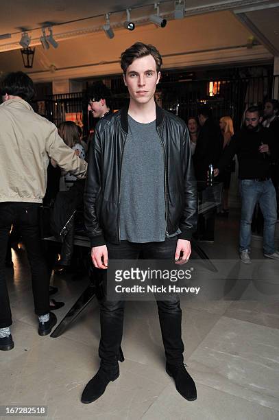 Tom Hughes attends Burberry Live at 121 Regent Street at Burberry on April 23, 2013 in London, England.