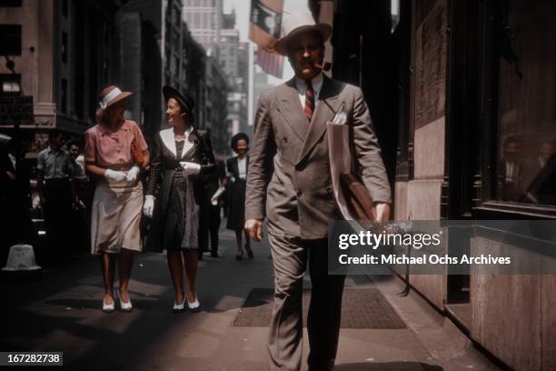 Madison Avenue advertising executive relaxes on his boat circa 1950 in New York City, New York.