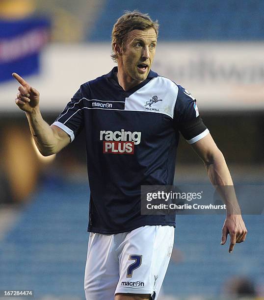 Rob Hulse of Millwall during the npower Championship match between Millwall and Blackburn Rovers at The Den on April 23, 2013 in London, England.