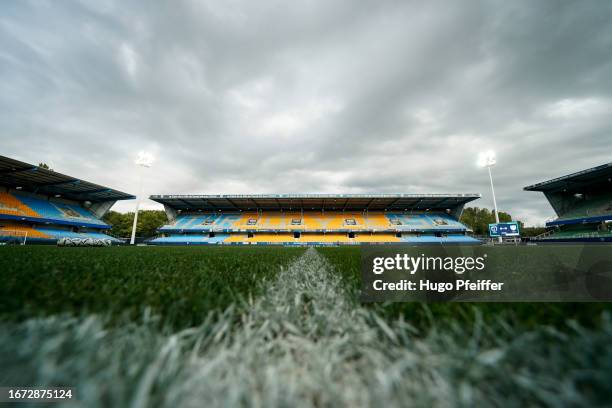 General View of Stade de l'Aube during the Ligue 2 BKT match between Paris Football Club and Amiens Sporting Club at Stade de l'Aube - Troyes on...