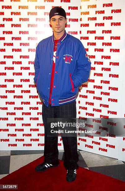 Actor Adam LaVorgna arrives at FHM Magazine's party to celebrate the January/February 2003 issue featuring Brooke Burke December 4 in New York City,...