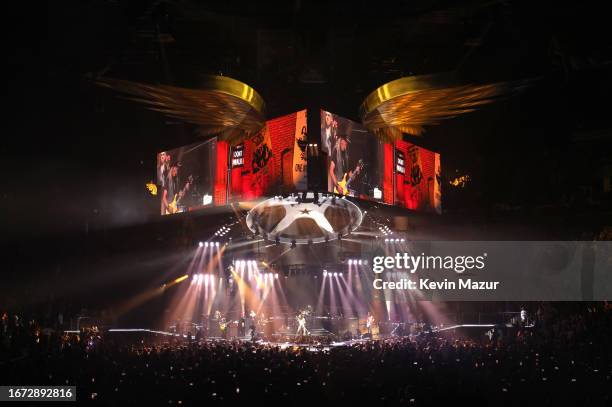 Aerosmith performs at UBS Arena on September 09, 2023 in Elmont, New York.