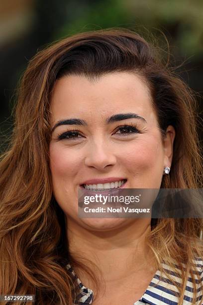 Cote De Pablo visits "Extra" at The Grove on April 23, 2013 in Los Angeles, California.