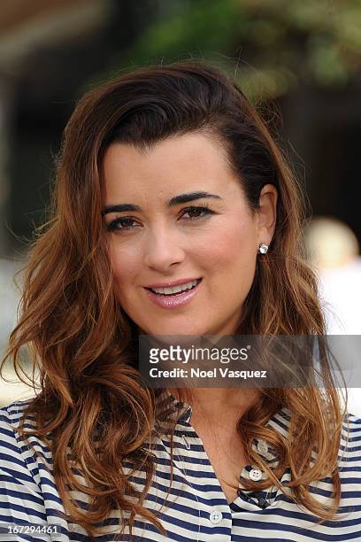 Cote De Pablo visits "Extra" at The Grove on April 23, 2013 in Los Angeles, California.