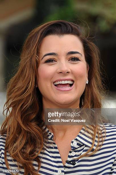 Cote De Pablo visits "Extra" at The Grove on April 23, 2013 in Los Angeles, California.