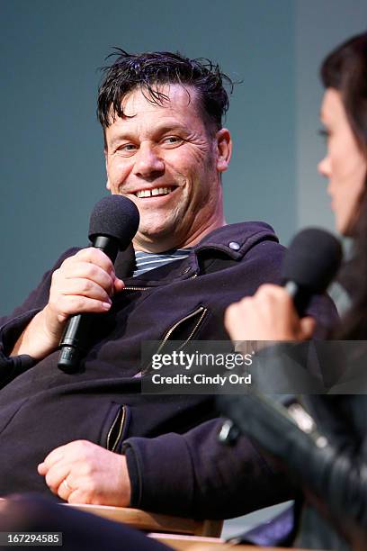 Director Danny Mulheron attends Meet the Filmmaker: "Fresh Meat" during the 2013 Tribeca Film Festival at the Apple Store Soho on April 23, 2013 in...