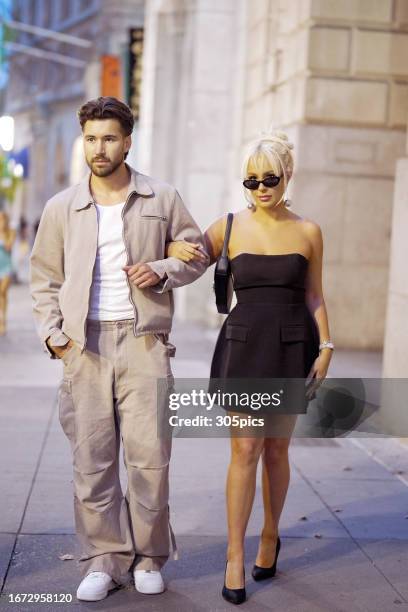 Jeff Wittek and Tana Mongeau are seen on September 10, 2023 in New York City.