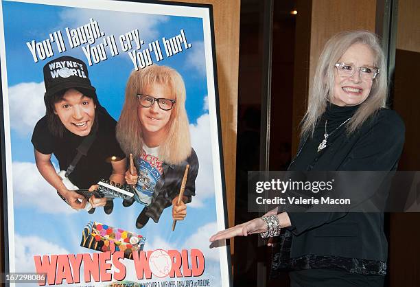 Director Penelope Spheeris attends Academy Of Motion Picture Arts And Sciences Hosts A "Wayne's World" Reunion at AMPAS Samuel Goldwyn Theater on...
