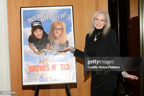 Penelope Spheeris attends the Academy of Motion Picture Arts and Sciences hosts a "Wayne's World" reunion at AMPAS Samuel Goldwyn Theater on April...