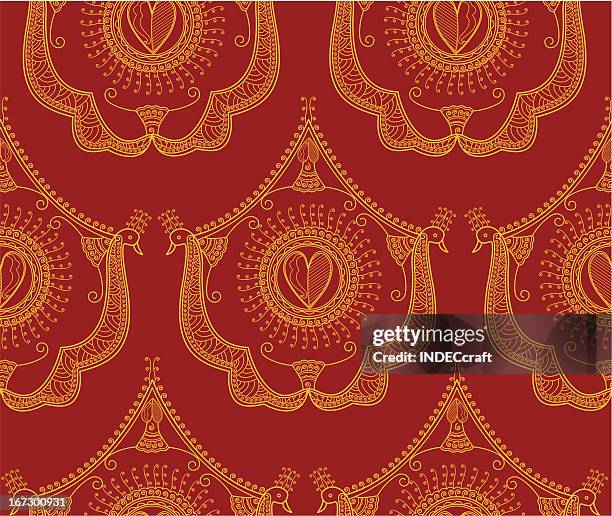 seamless design - peacock stock illustrations