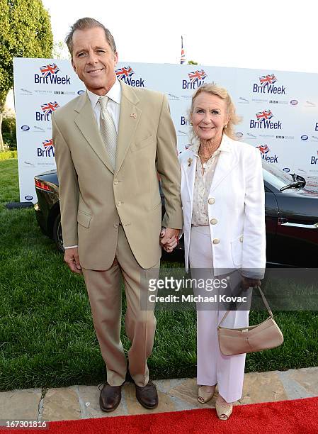 Actors Max Caulfield and Juliet Mills attends the BritWeek Los Angeles Red Carpet Launch Party with Official Vehicle Sponsor Jaguar on April 23, 2013...