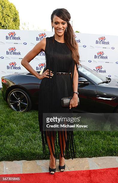 Actress Judi Shekoni attends the BritWeek Los Angeles Red Carpet Launch Party with Official Vehicle Sponsor Jaguar on April 23, 2013 in Los Angeles,...