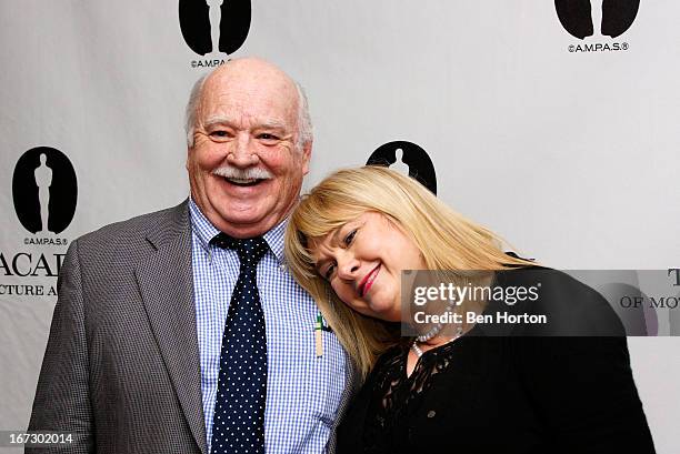 Brian Doyle-Murray and Colleen Camp attend the Academy Of Motion Picture Arts And Sciences Hosts A 'Wayne's World' Reunion at AMPAS Samuel Goldwyn...