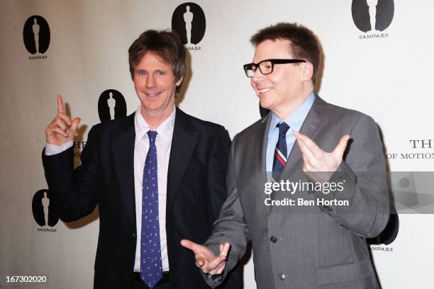 Mike Myers and Dana Carvey attend the Academy Of Motion Picture Arts And Sciences Hosts A 'Wayne's World' Reunion at AMPAS Samuel Goldwyn Theater on...