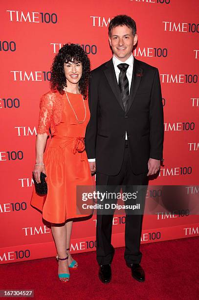 David Einhorn and Cheryl Strauss Einhorn attend the 2013 Time 100 Gala at Frederick P. Rose Hall, Jazz at Lincoln Center on April 23, 2013 in New...