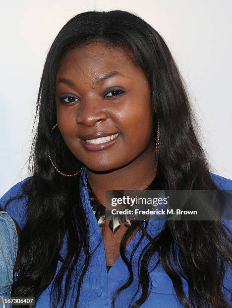 Singer Candice Glover attends the launch of the Seventh Annual Britweek Festival "A Salute to Old Hollywood" on April 23, 2013 in Los Angeles,...