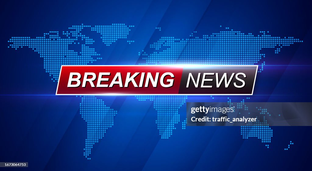 Breaking news - world map background