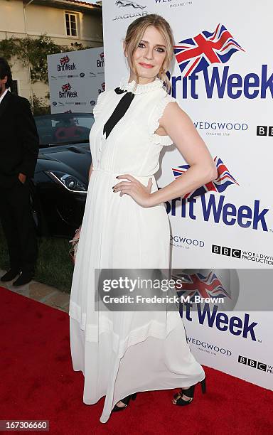 Actress Mischa Barton attends the launch of the Seventh Annual Britweek Festival "A Salute to Old Hollywood" on April 23, 2013 in Los Angeles,...