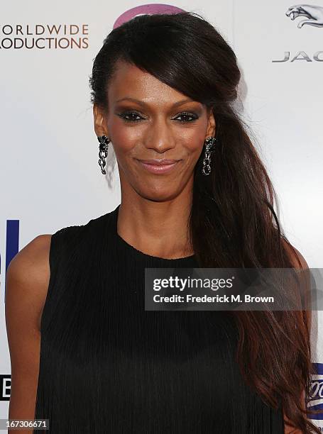 Actress Judi Shekoni attends the launch of the Seventh Annual Britweek Festival "A Salute to Old Hollywood" on April 23, 2013 in Los Angeles,...