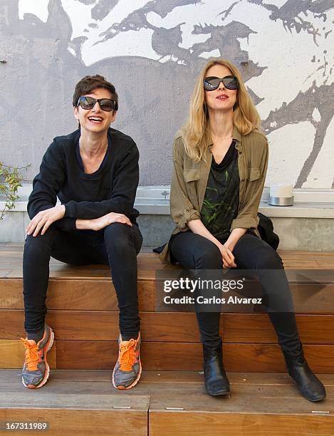 Spanish actress and singer Nawja Nimri and Spanish singer Christina Rosenvinge present "Aperol Spritz Sound Agenda" at San Anton market on April 24,...